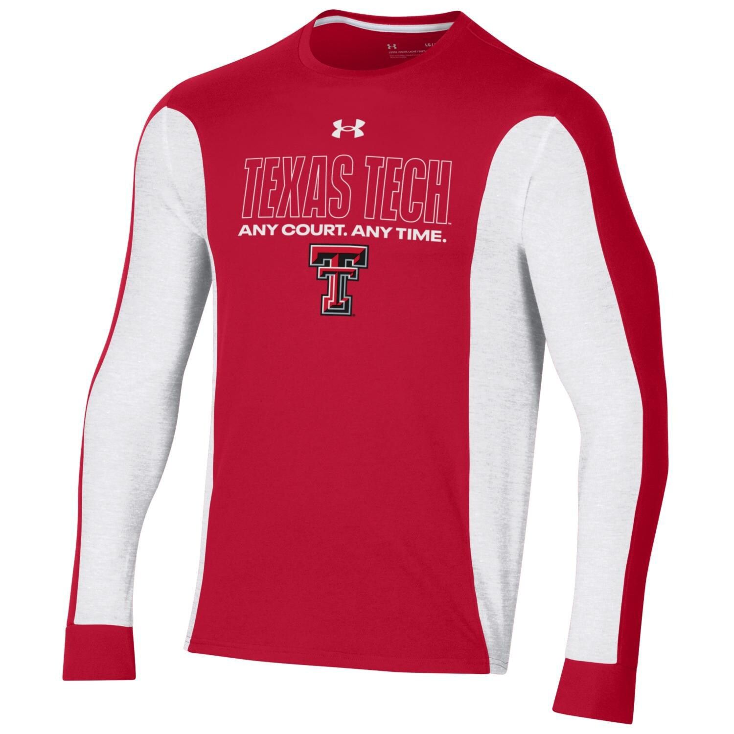 

Мужская красная футболка с длинным рукавом Texas Tech Red Raiders On-Court Shooter Bench Under Armour, Красный, Мужская красная футболка с длинным рукавом Texas Tech Red Raiders On-Court Shooter Bench Under Armour