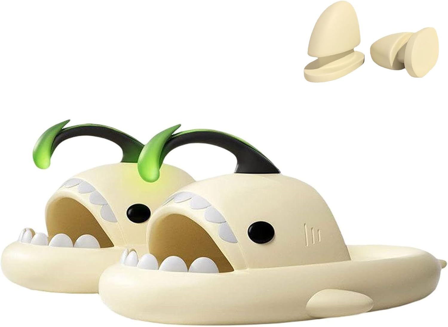 

Шлепанцы с акулой и рыбой-удильщиком, тапочки с акулами, светящиеся в темноте, супер мягкие, удобные, из экологичного EVA Zureto