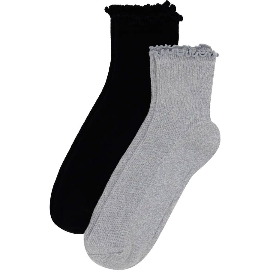 

Носки BAGGU Lettuce Edge BAGGU, Heather Grey + Black