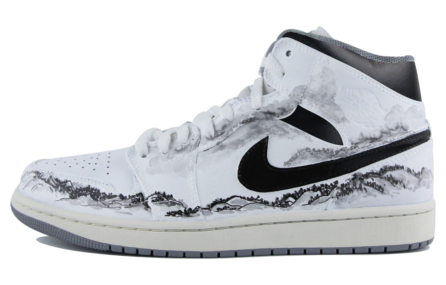 

Кроссовки Vintage Jordan Air Jordan 1, белый/черный