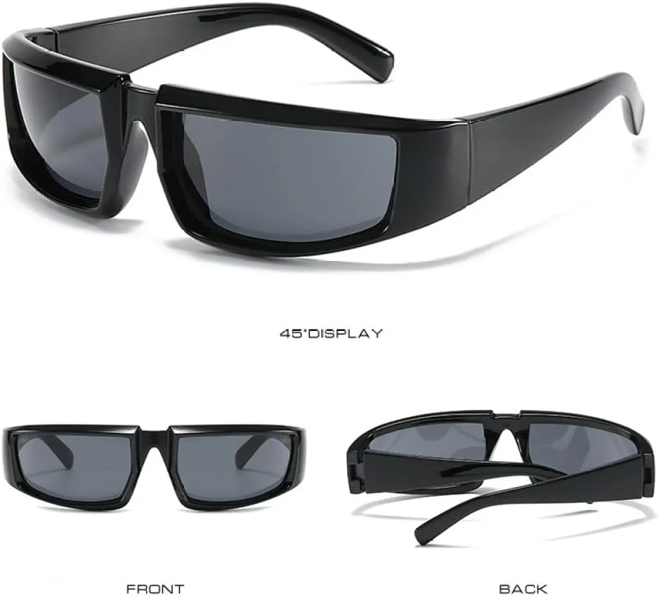 

Женские солнцезащитные очки LVTFCO Trendy Millennium в стиле панк с зеркальными линзами. Модные, с футуристическими технологиями и эстетическим оттенком, Gun Silver