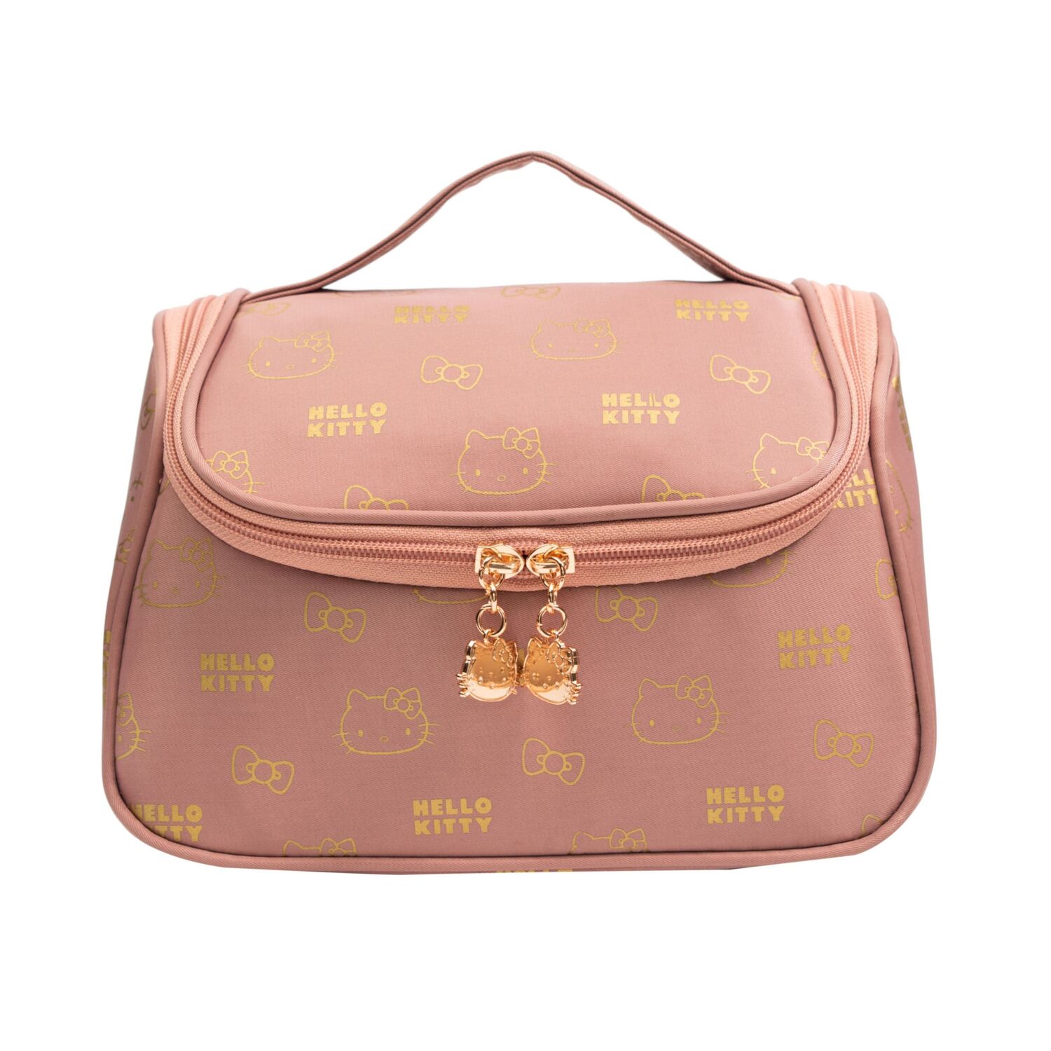 

Sanrio Сумка для макияжа Hello Kitty из полиэстера, косметичка, дорожная сумка для хранения унисекс pink