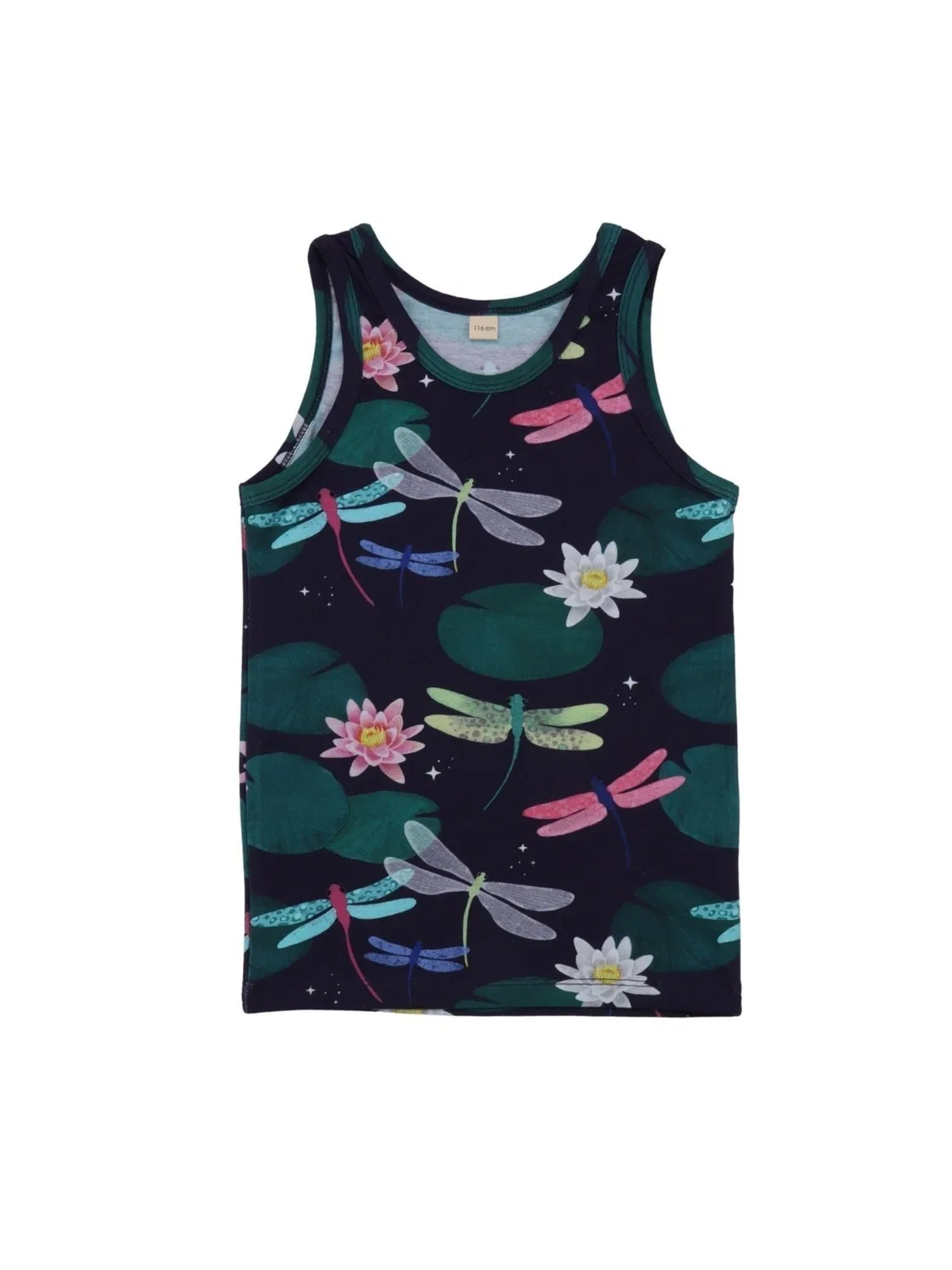 Майка Walkiddy Undershirt, темно-зеленый/темно-розовый — фото 2