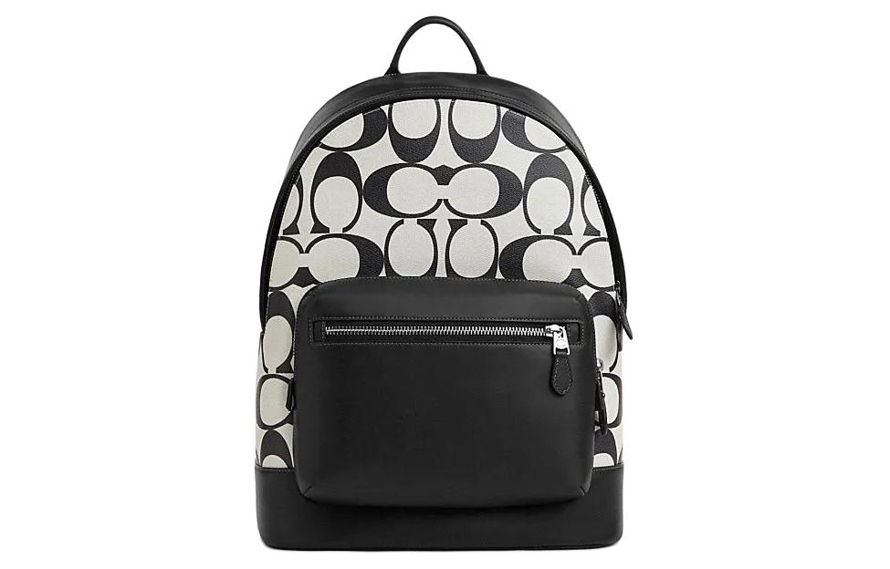 

COACH Рюкзак-тубы West Cow из кожи и ткани, мужские, меловые, белые и черные