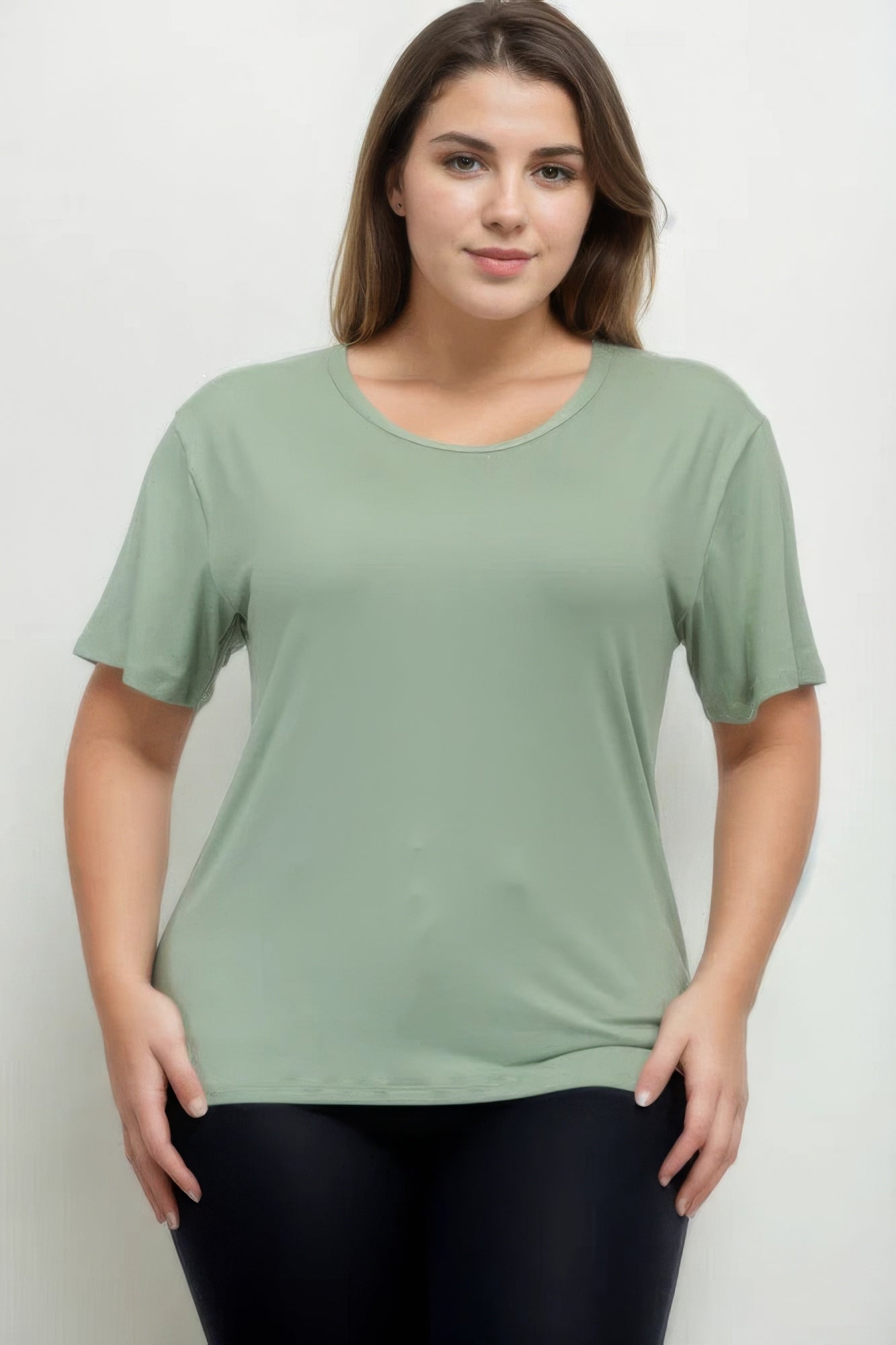 

Футболка с коротким рукавом размера плюс FASHNZFAB, цвет green bay