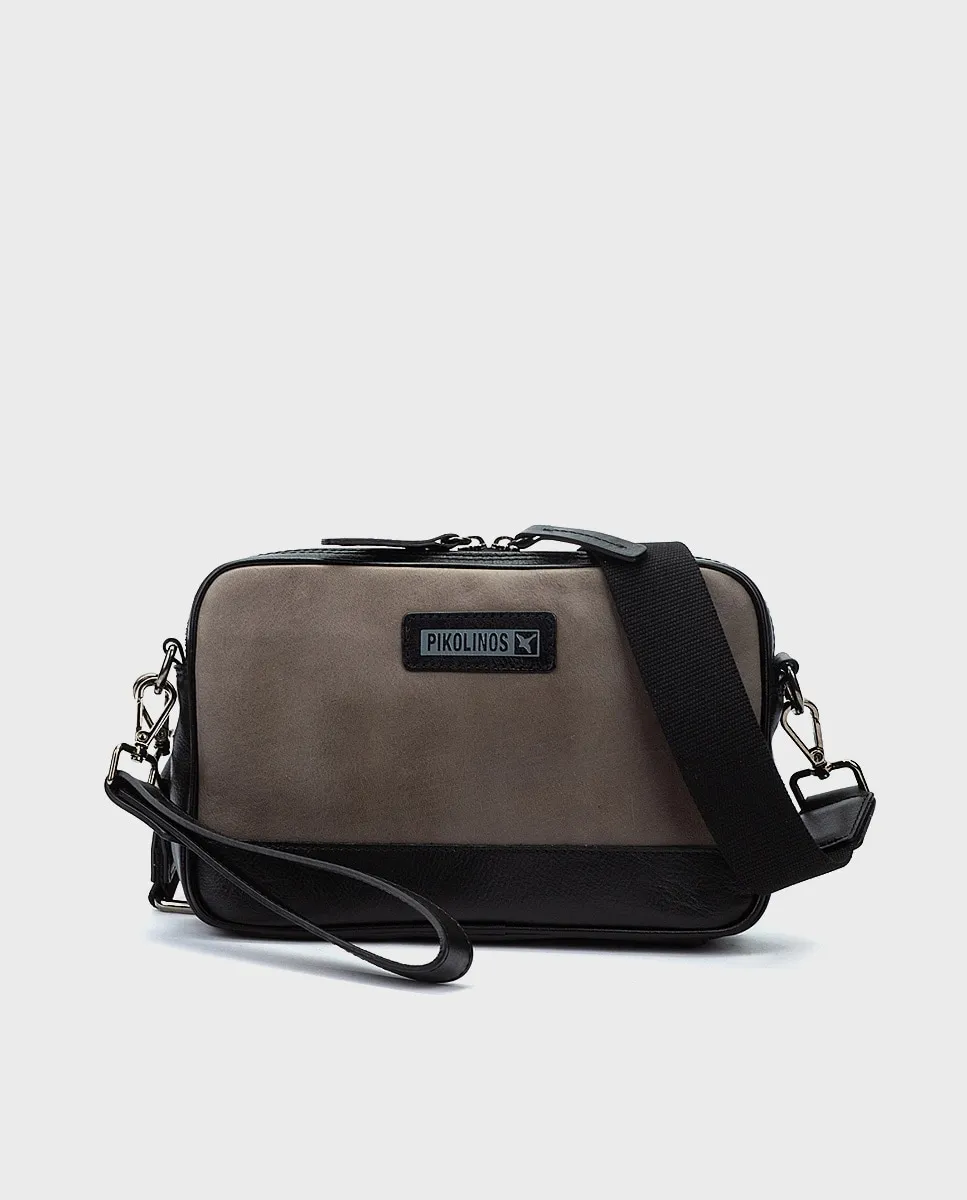 

Мужская кожаная сумка-бандо с застежкой-молнией Pikolinos, черный