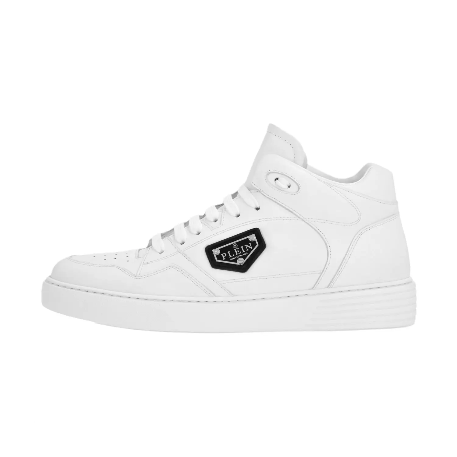 

PHILIPP PLEIN Кожаные кроссовки для скейтбординга Mid top Unisex White