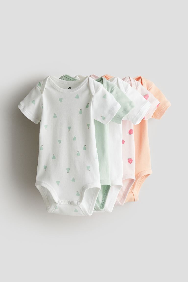

Набор из 5 хлопковых боди H&M, розовый
