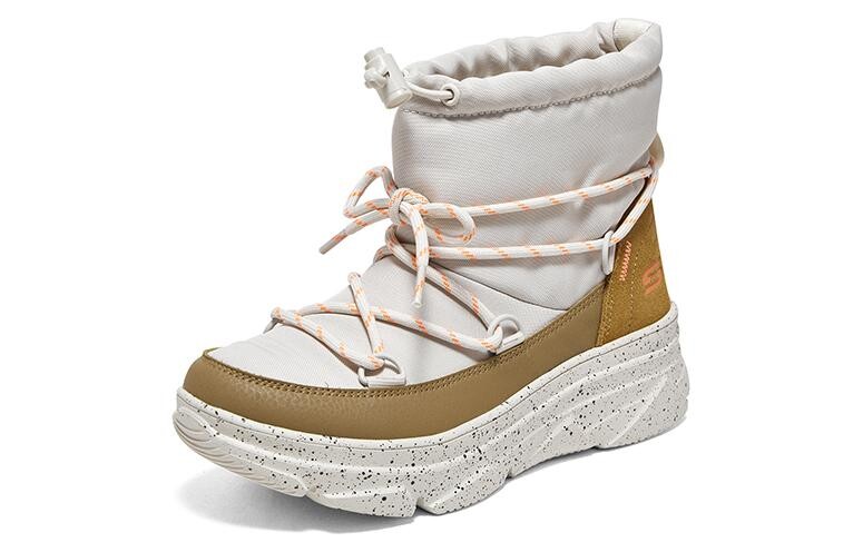 Женские сапоги Skechers Bobs на толстой подошве, коричневый/белый — фото 3