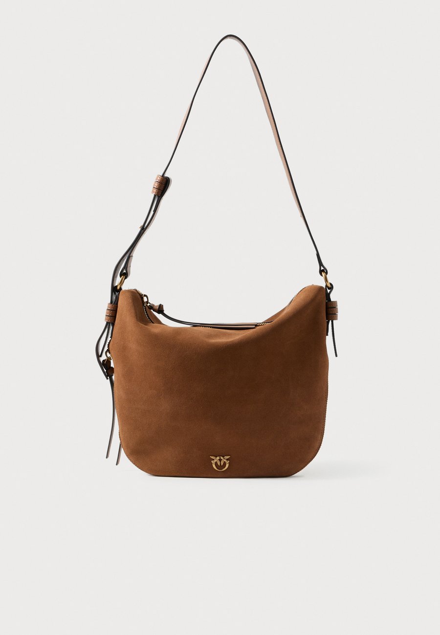 

Сумка Pinko HOBO ZIP AROUND CLASSIC, Marrone/Leone/Antique Gold-Coloured/Brown