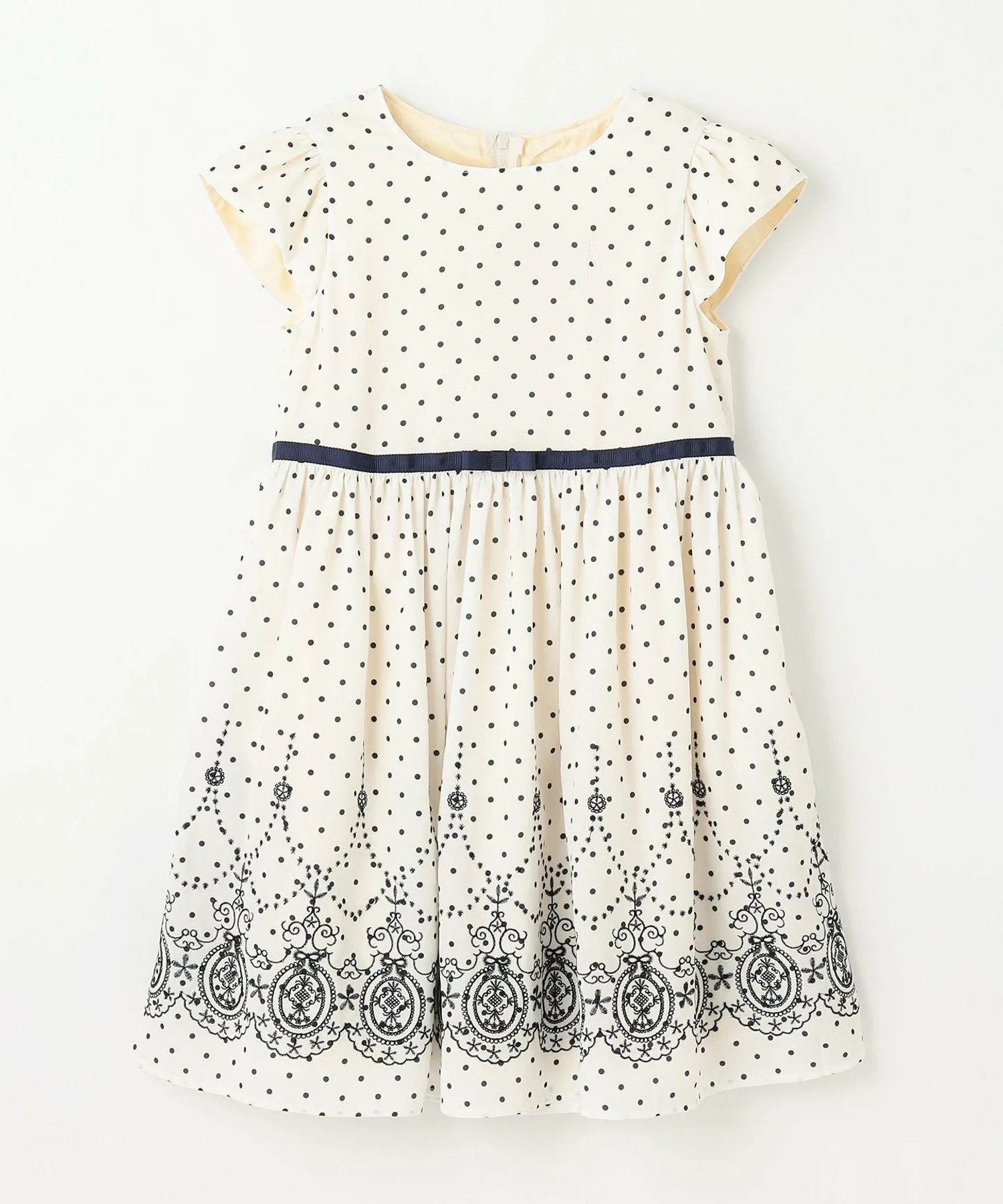 Платье из шифона в горошек [110-140 см] Kids Suite, Off-white shade 5 [502] — фото 4