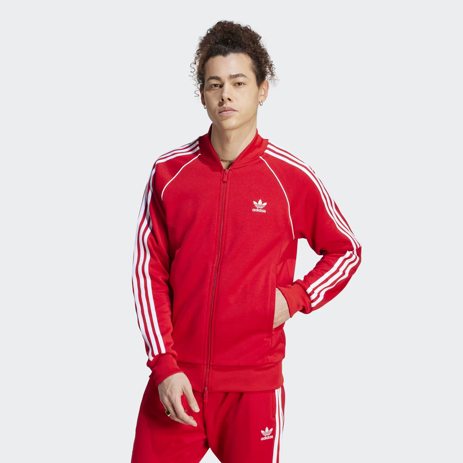 

Спортивная куртка Adicolor Classics SST Adidas, цвет Better Scarlet/White