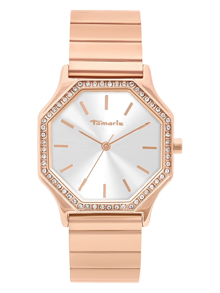 

Tamaris Кварцевые часы в цвете розовое золото/белый