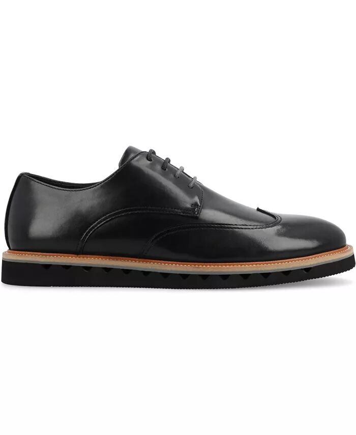 Мужские туфли дерби Evander Tru Comfort из пеноматериала с крылышками на шнуровке Vance Co., черный — фото 2