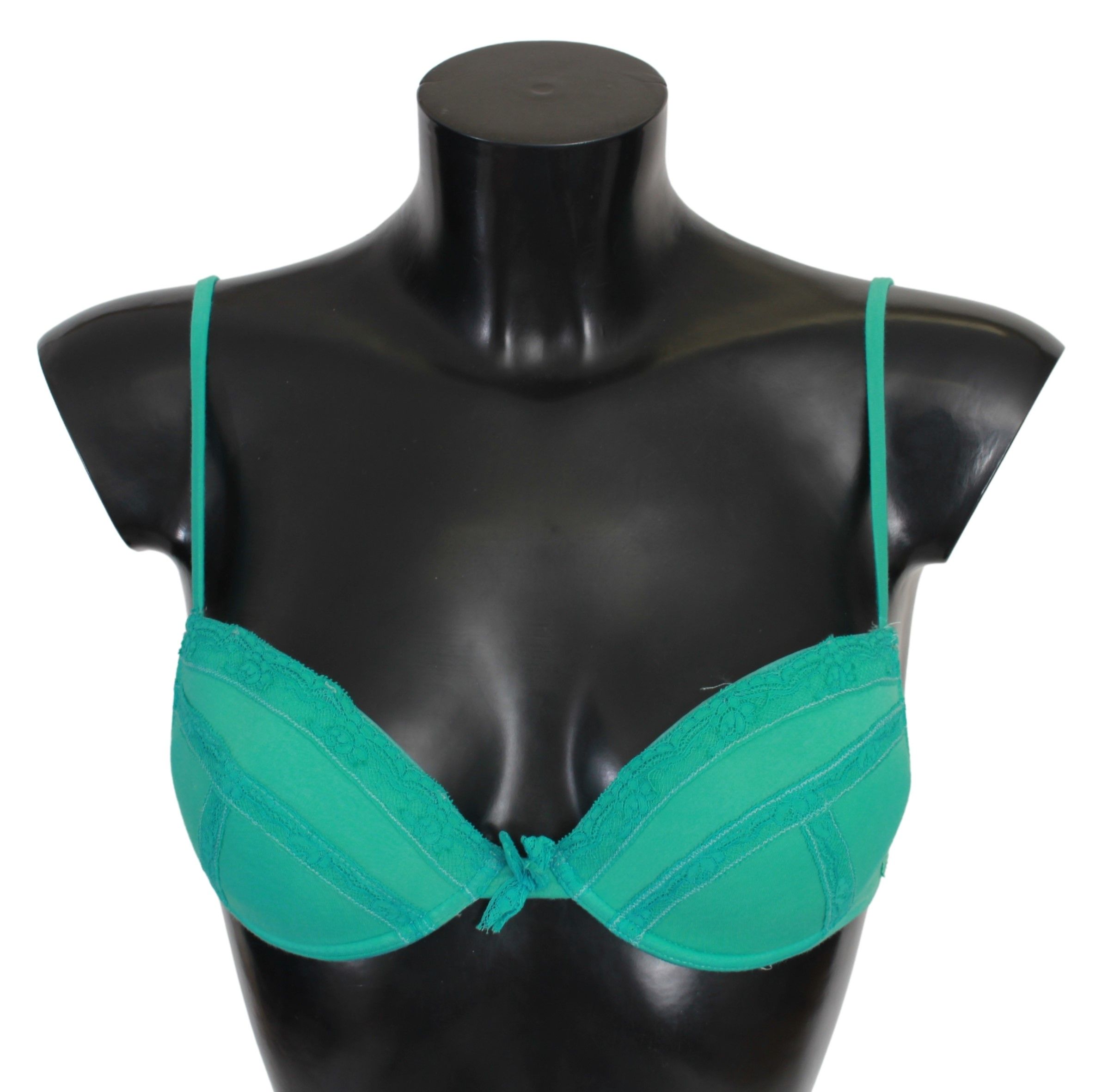 

Роскошный зеленый хлопковый бюстгальтер Push Up Ermanno Scervino