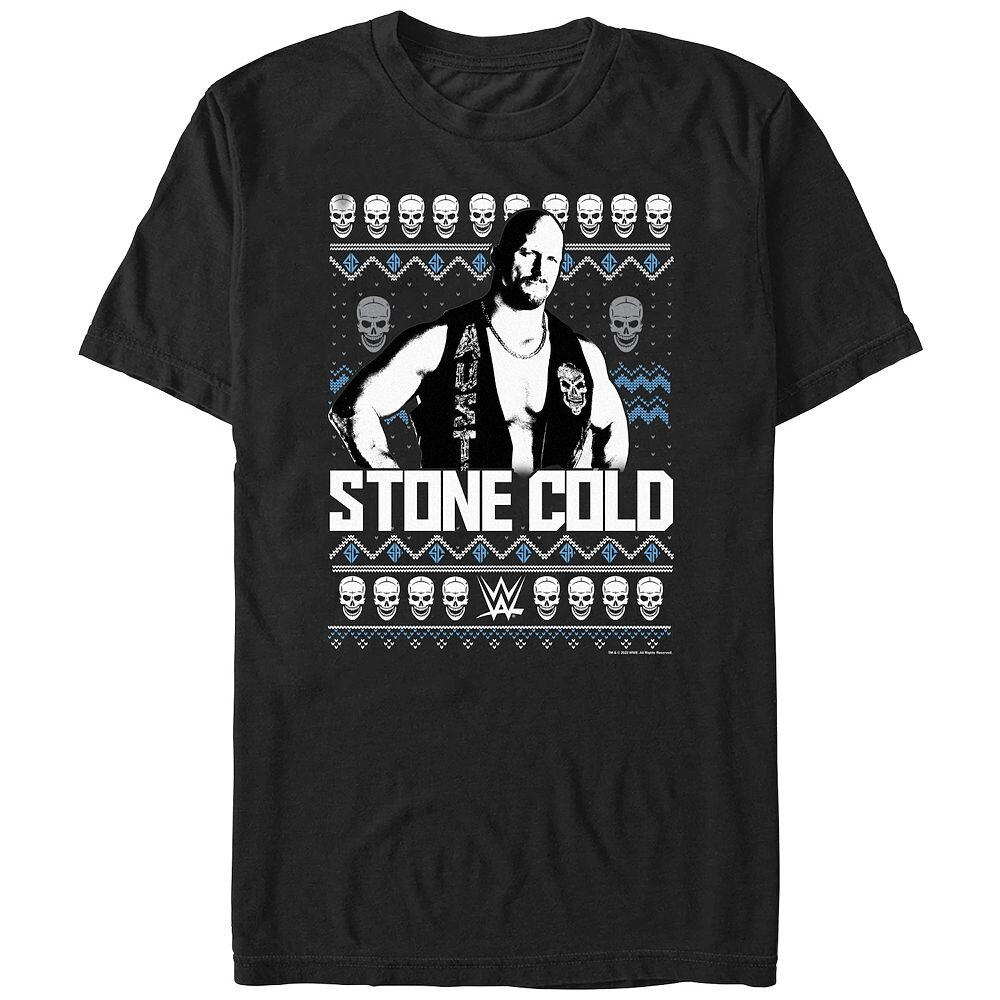 

Рождественский свитер Big & Tall WWE Stone Cold, футболка с рисунком Licensed Character, черный