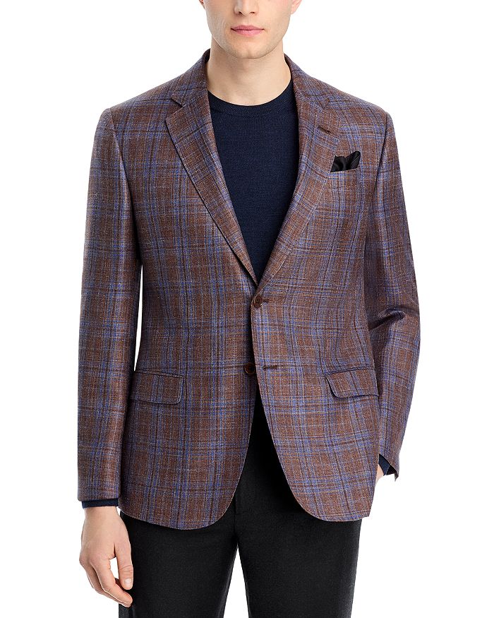 

Двухцветная клетчатая куртка Emporio Armani, красный
