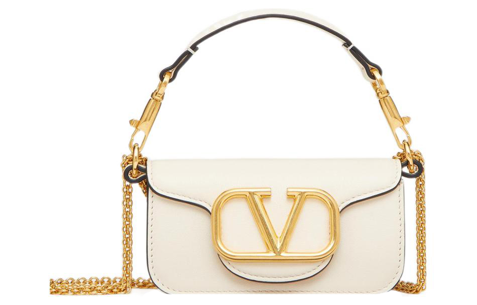 

Valentino Сумка-багет Locò из телячьей кожи, сумка через плечо, сумка-клатч Extra Mini, женская, белая