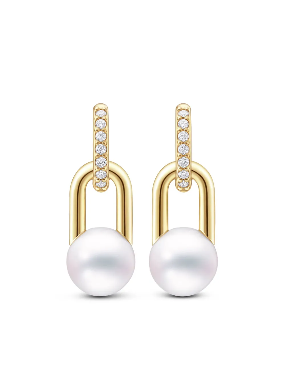 

Серьга-подвеска Collection Line Fine Link из желтого золота с жемчугом TASAKI, золотой