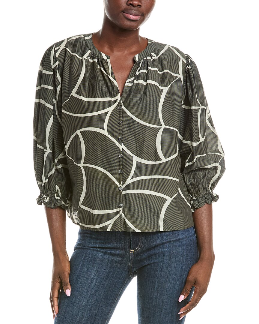 

Топ Velvet by Graham & Spencer из смесового шелка, зеленый