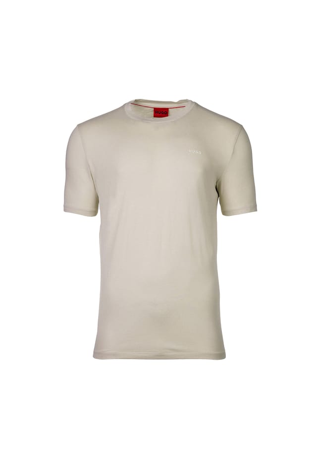 

Футболка - dero222 с круглым вырезом и рукавом 1/2 с принтом логотипа хлопок Hugo, бежевый