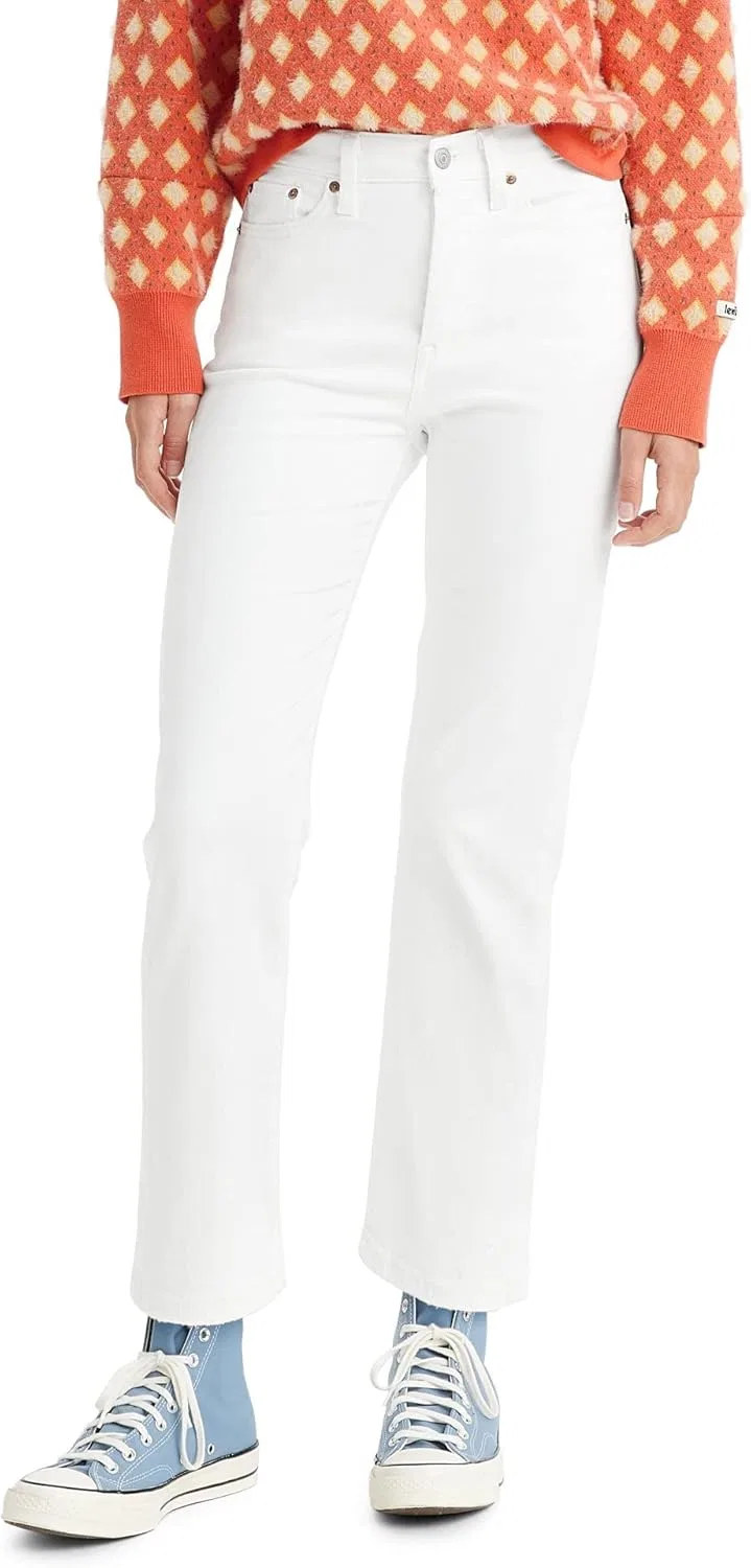 Джинсы Wedgie Straight, Levi's, White Stonewash