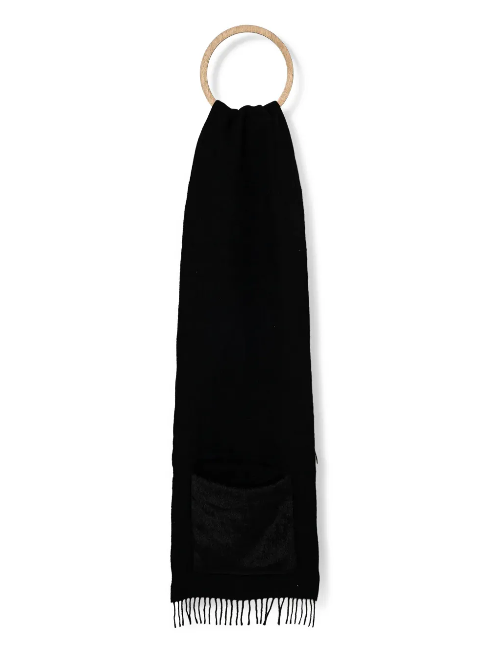 

Шарф с бахромой Boss, черный