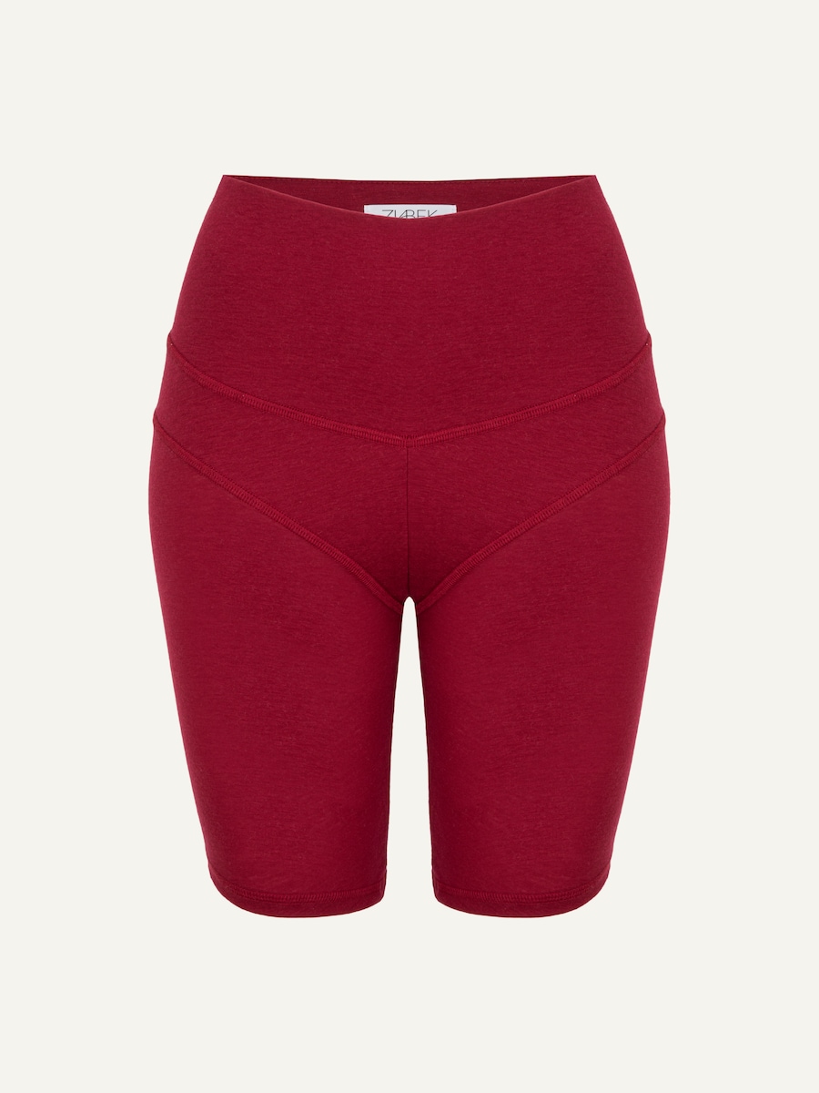 

Облегающие леггинсы ZUBEK Lyocell-Wool Sculpted Shorts, бургундия