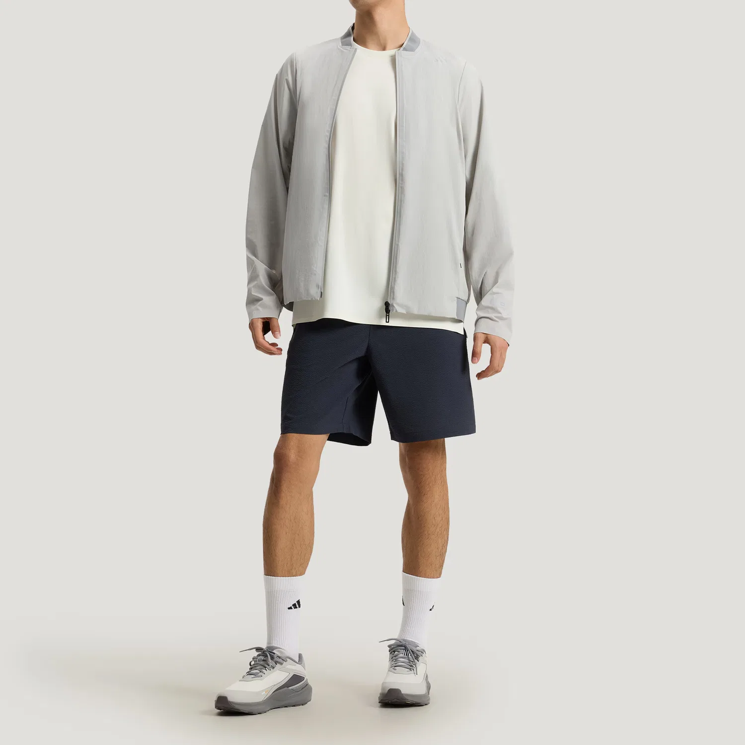 Шорты повседневные SEERSUCKER Men's Adidas, Night Sky Gray — фото 4