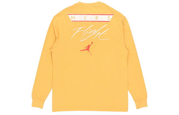 Толстовка Air Jordan Logo Print Crew-neck Sports 'Flight Yellow', желтый — фото 2