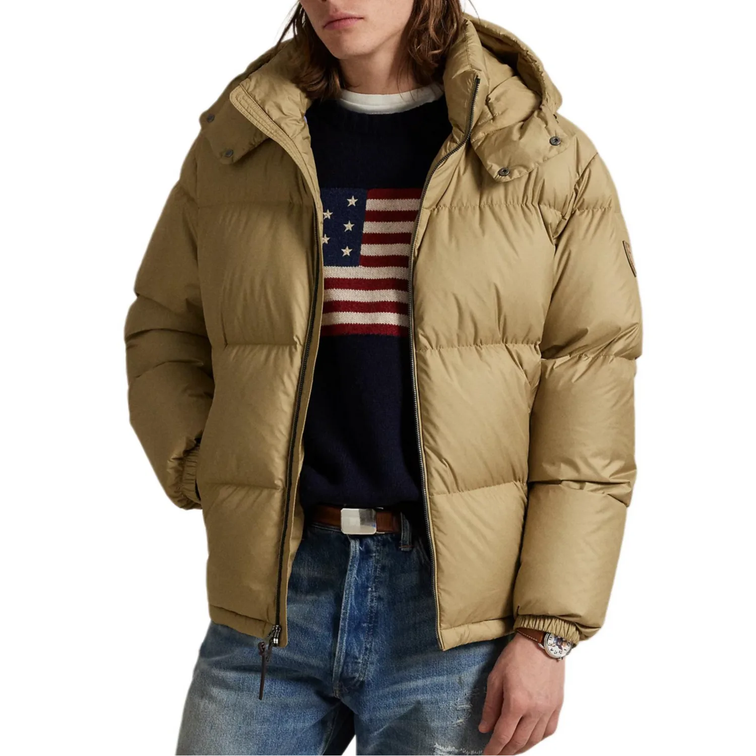 Polo Ralph Lauren Пуховик мужской RL Khaki — фото 3