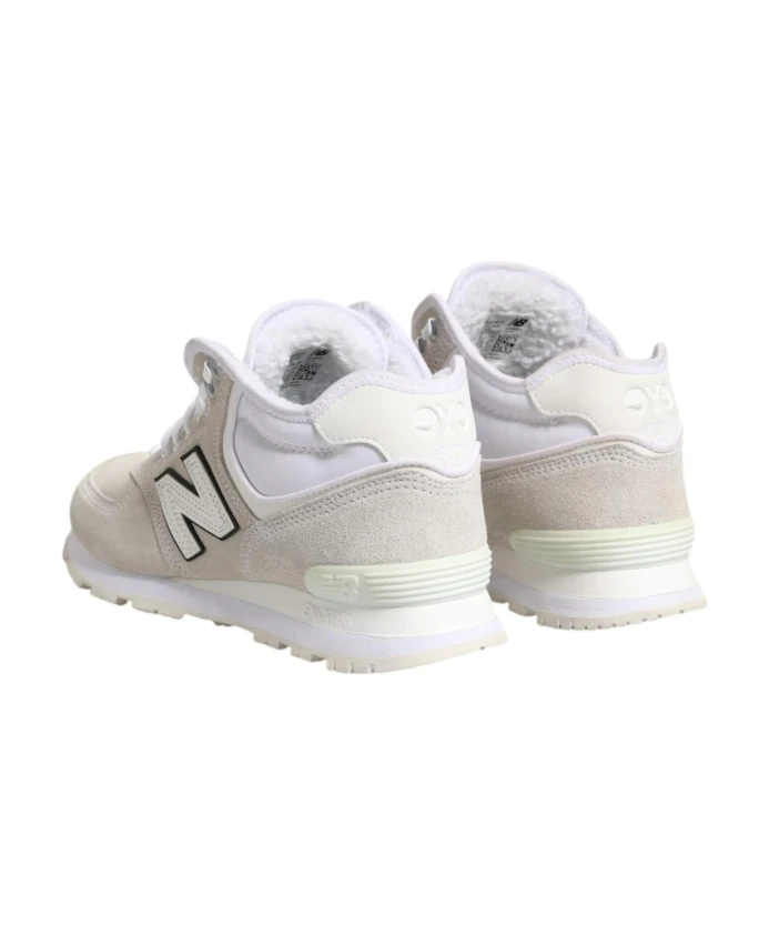 Низкие кроссовки из замши кремового цвета New Balance, белый — фото 4
