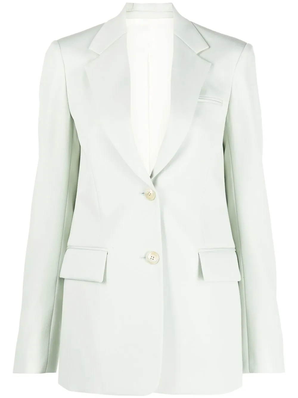

Однобортный блейзер из вирджинской шерсти Lanvin, зеленый