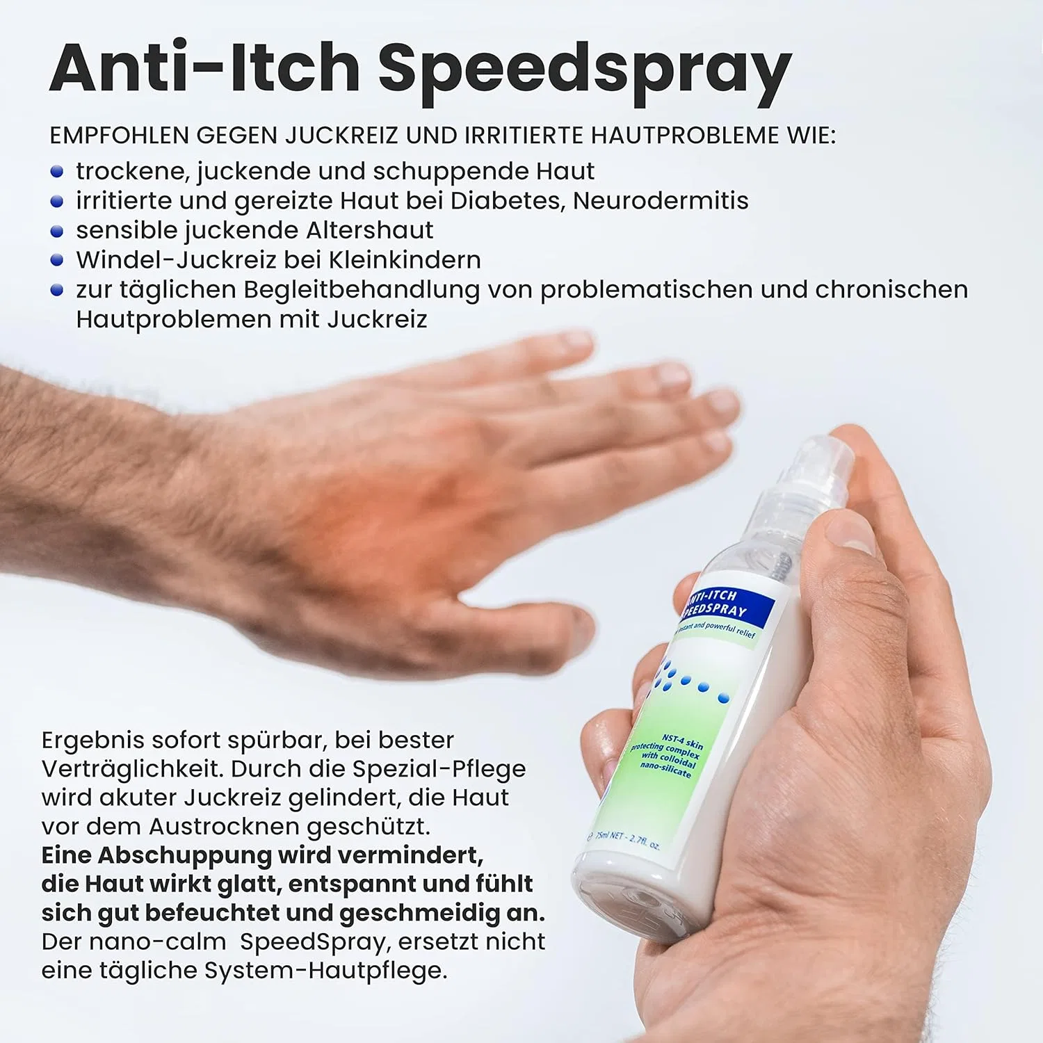 Спрей Medskina Neurodermatitis Spray от псориаза и сухости кожи, 75 мл Medskina Swiss Cosmeceuticals, Cream Spray — фото 4