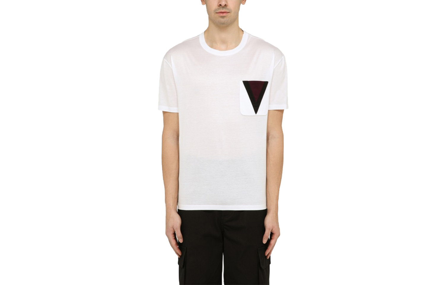 

Футболка V Detailed Crewneck Valentino, белая
