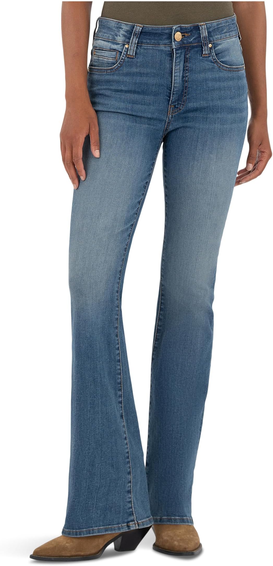 

Джинсы KUT from the Kloth Natalie High-rise Fab Ab Bootcut, цвет Interactive
