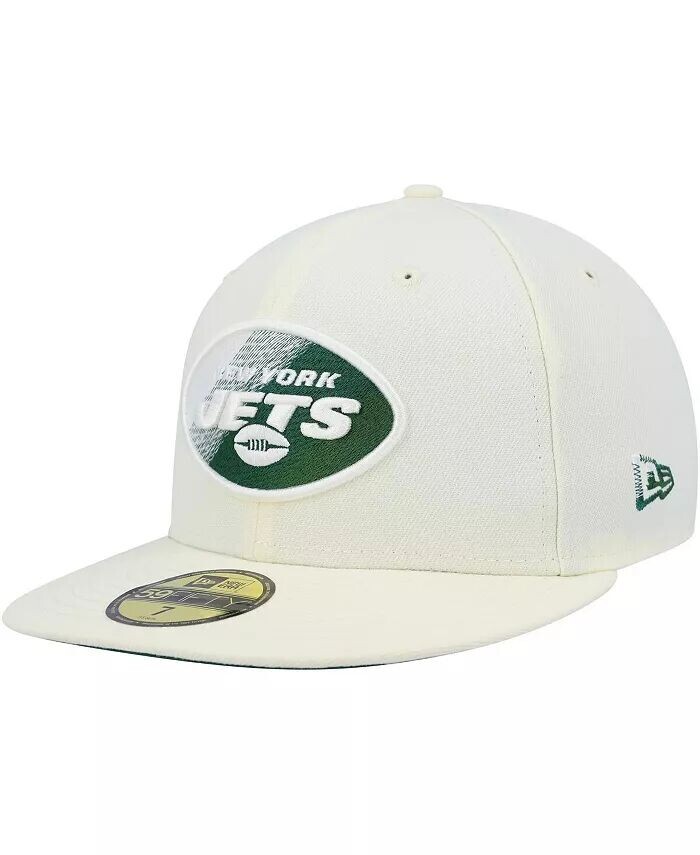 

Мужская кремовая приталенная шляпа New York Jets Chrome Dim 59FIFTY New Era