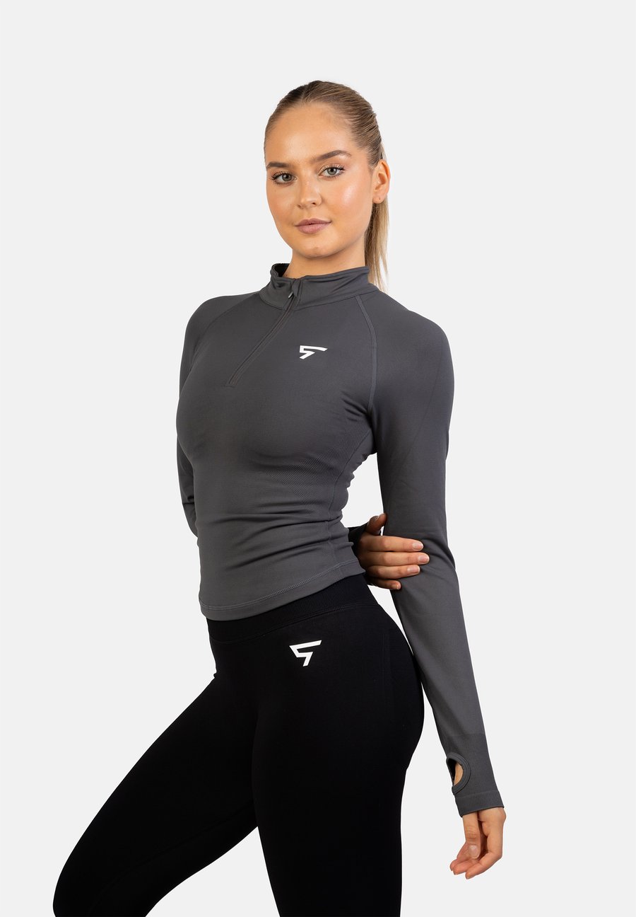 

Топ SQUATPROOF EVE SEAMLESS HALF ZIP, Dark Grey