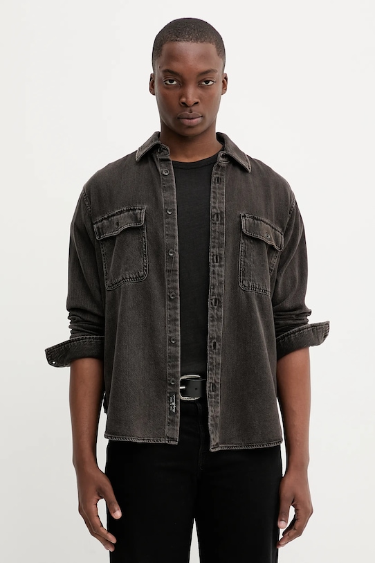 

Джинсовая рубашка Rag & Bone, коричневый