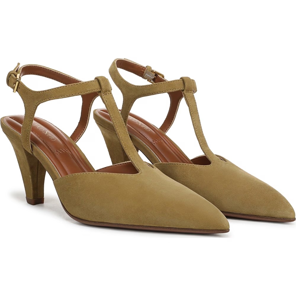 Туфли на каблуке Franco ovett pump от Franco Sarto, mustard brown suede