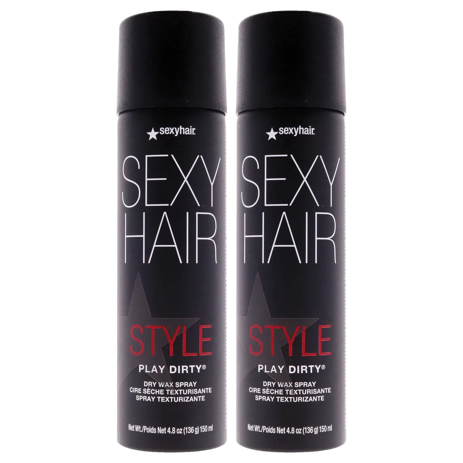 Спрей для укладки волос Style Sexy Hair Play Dirty Dry Wax Spray от Sexy Hair для мужчин и женщин - 120 мл - упаковка из 2 штук, Clear