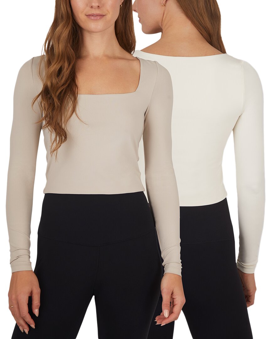 

Yogalicious 2шт Контурная кроп-футболка Olivia, зеленый