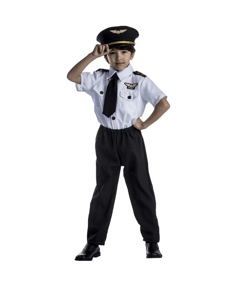 Детский костюм пилота Dress Up America, черный/белый
