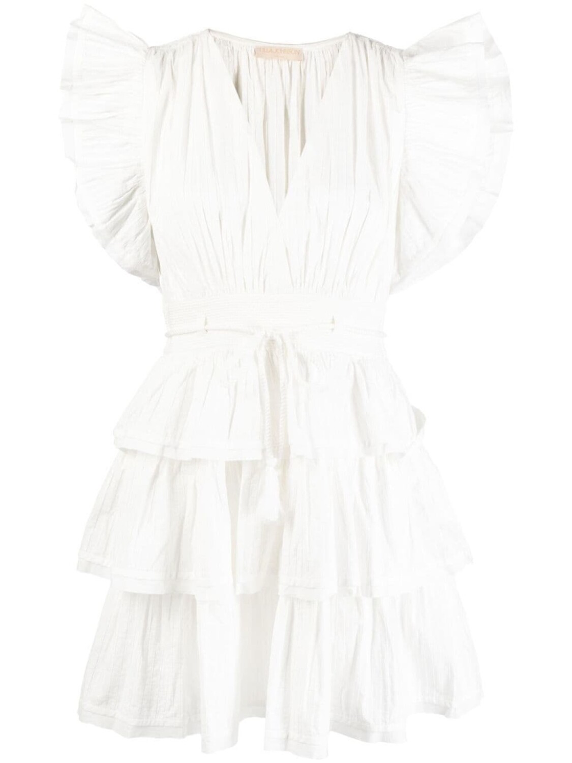 

Ulla Johnson ярусное платье мини Camilla, белый