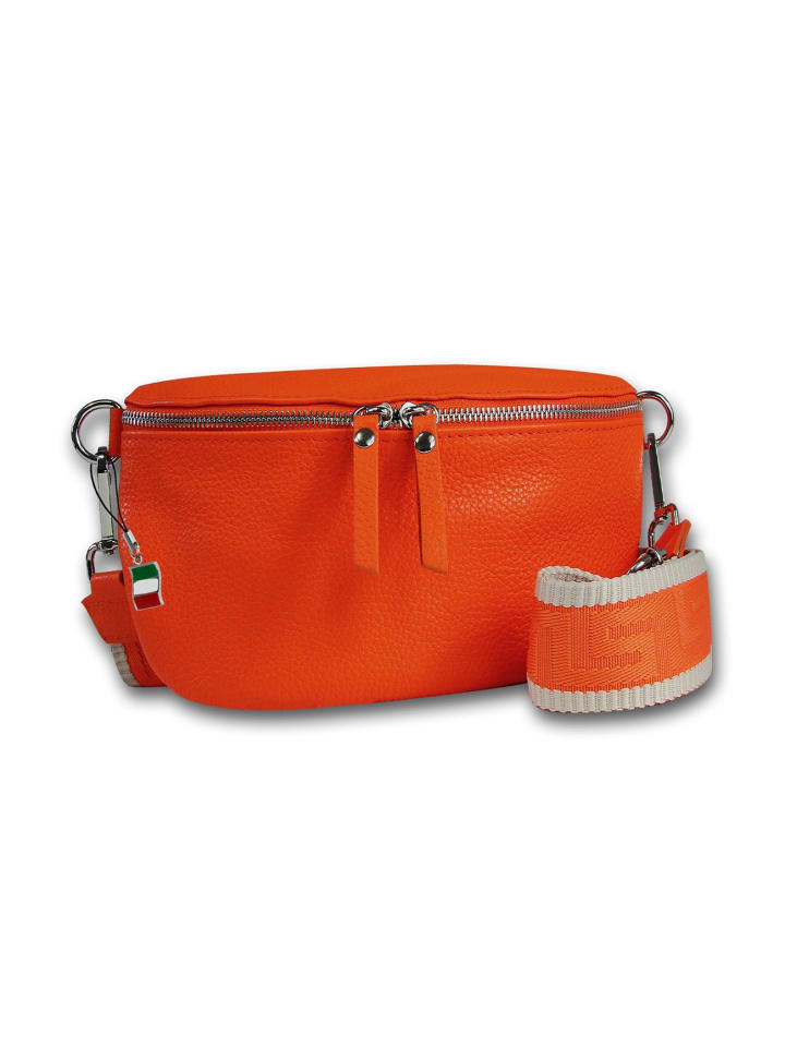 

Кожаная поясная сумка Florence, оранжевая, разноцветная, примерно 25 см Florence