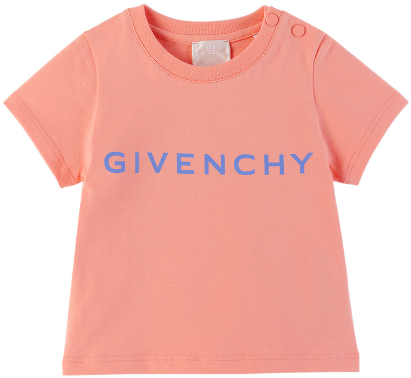 

Детская розовая футболка с принтом Givenchy, Розовый, Детская розовая футболка с принтом Givenchy