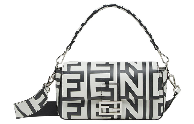 

FENDI Сумка-сумка-багет из коровьей кожи на пояс или через плечо среднего размера для женщин