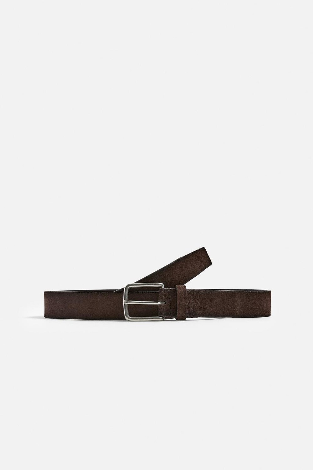 

Ремень из замшевой кожи ZARA, коричневый