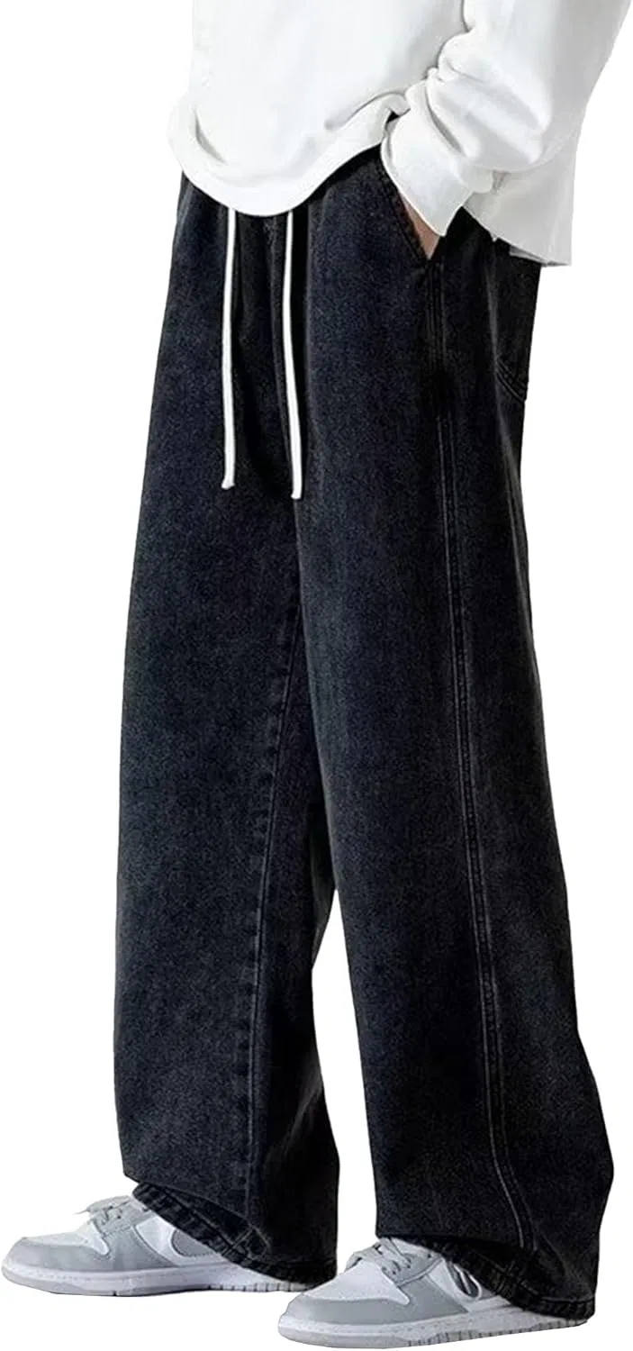 Джинсы свободные Baggy, бренд не указан, черный