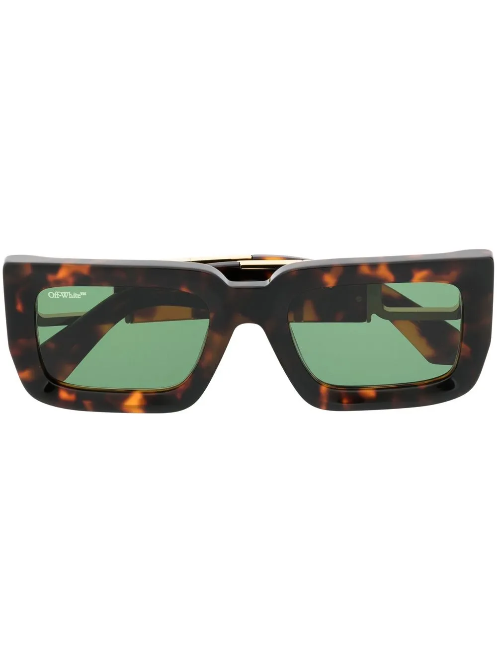 

Солнцезащитные очки черепаховой расцветки с логотипом Off-White Eyewear, коричневый